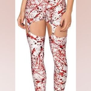 Black Milk Blood Splatter Suspender Leggings M
